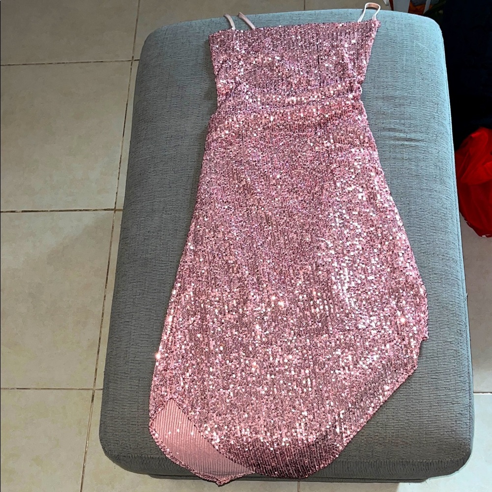 ASOS design Pink Sequin Dress